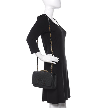 Chanel Caviar Quilted Medium CC Filigree Flap Black 2 of 12