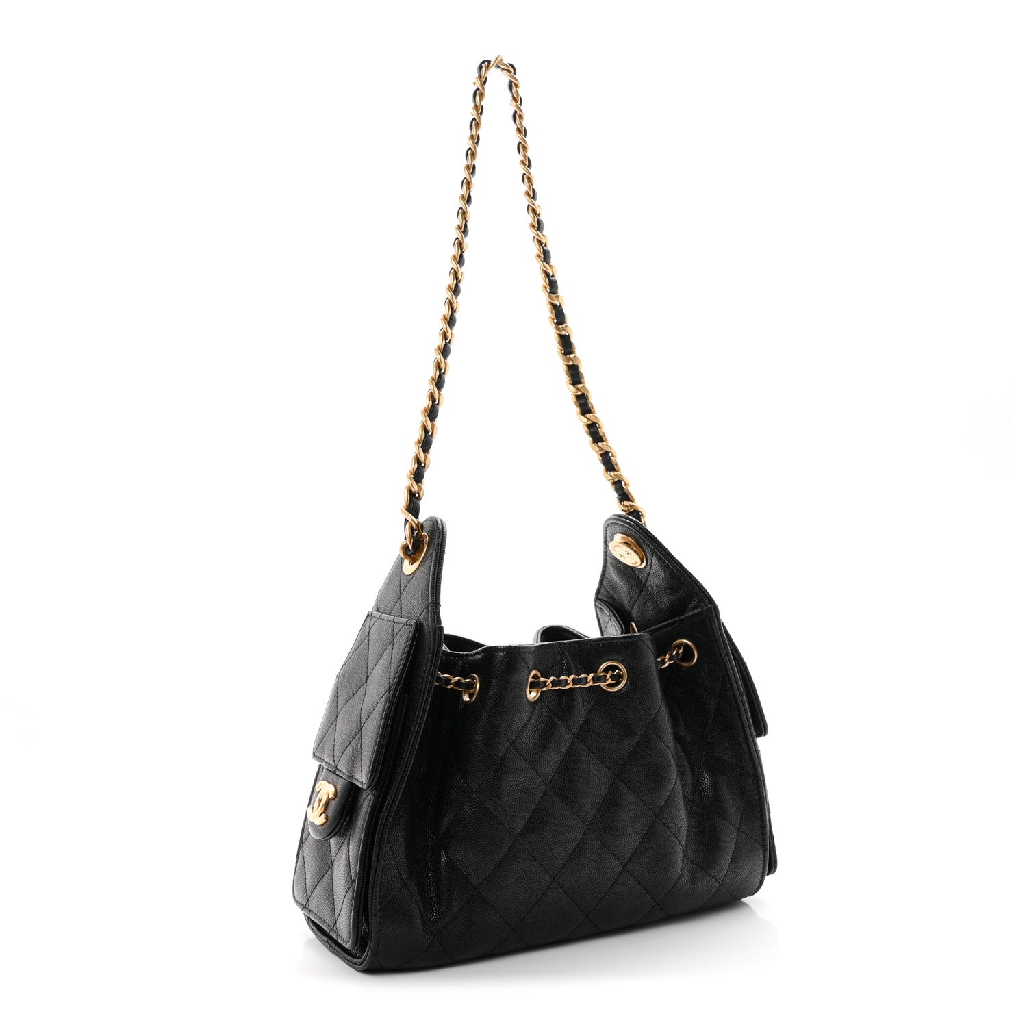 Chanel Caviar Quilted Mini Chanel 25 Handbag Black 3 of 11