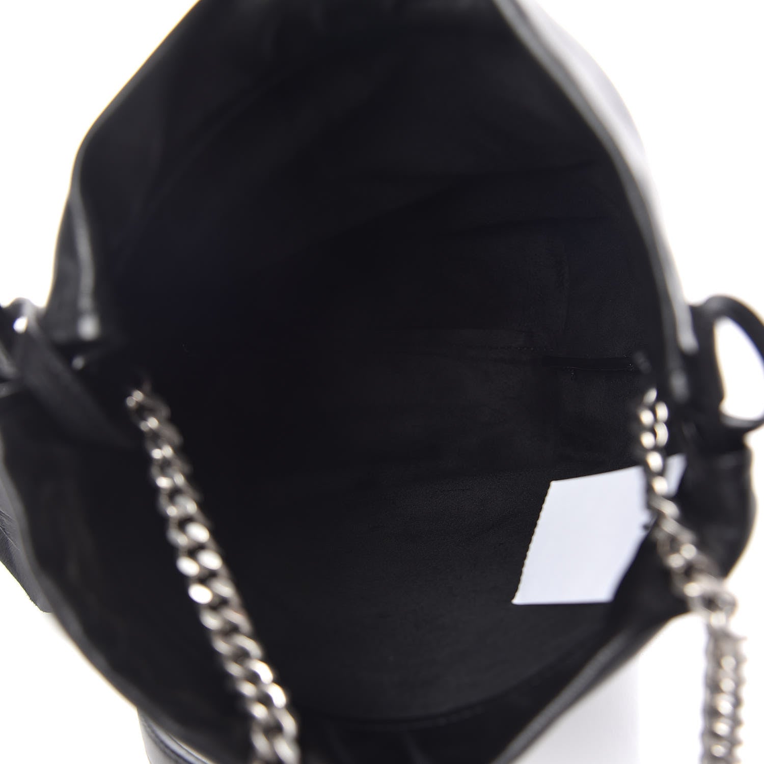Saint Laurent Lambskin Small Teddy Bucket Bag Black 6 of 11