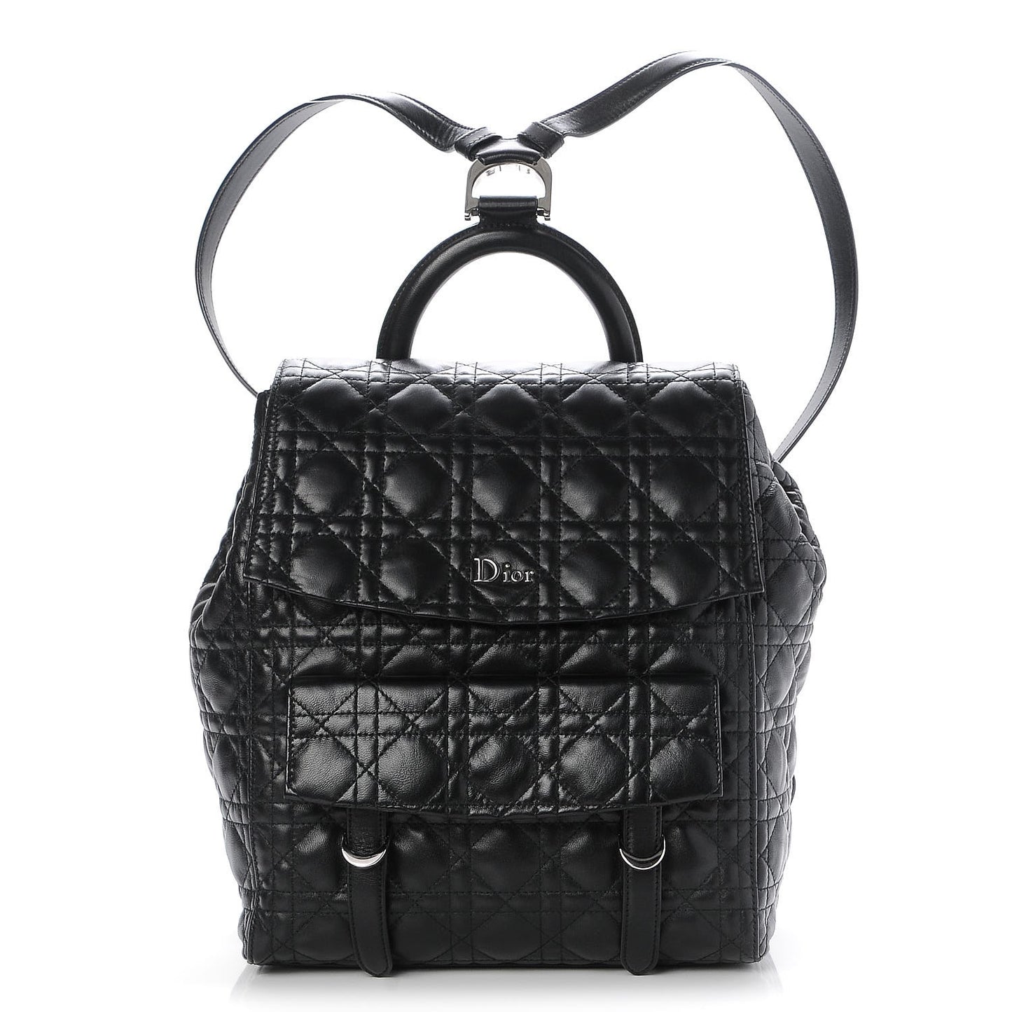 Lambskin Cannage Large Stardust Backpack Black