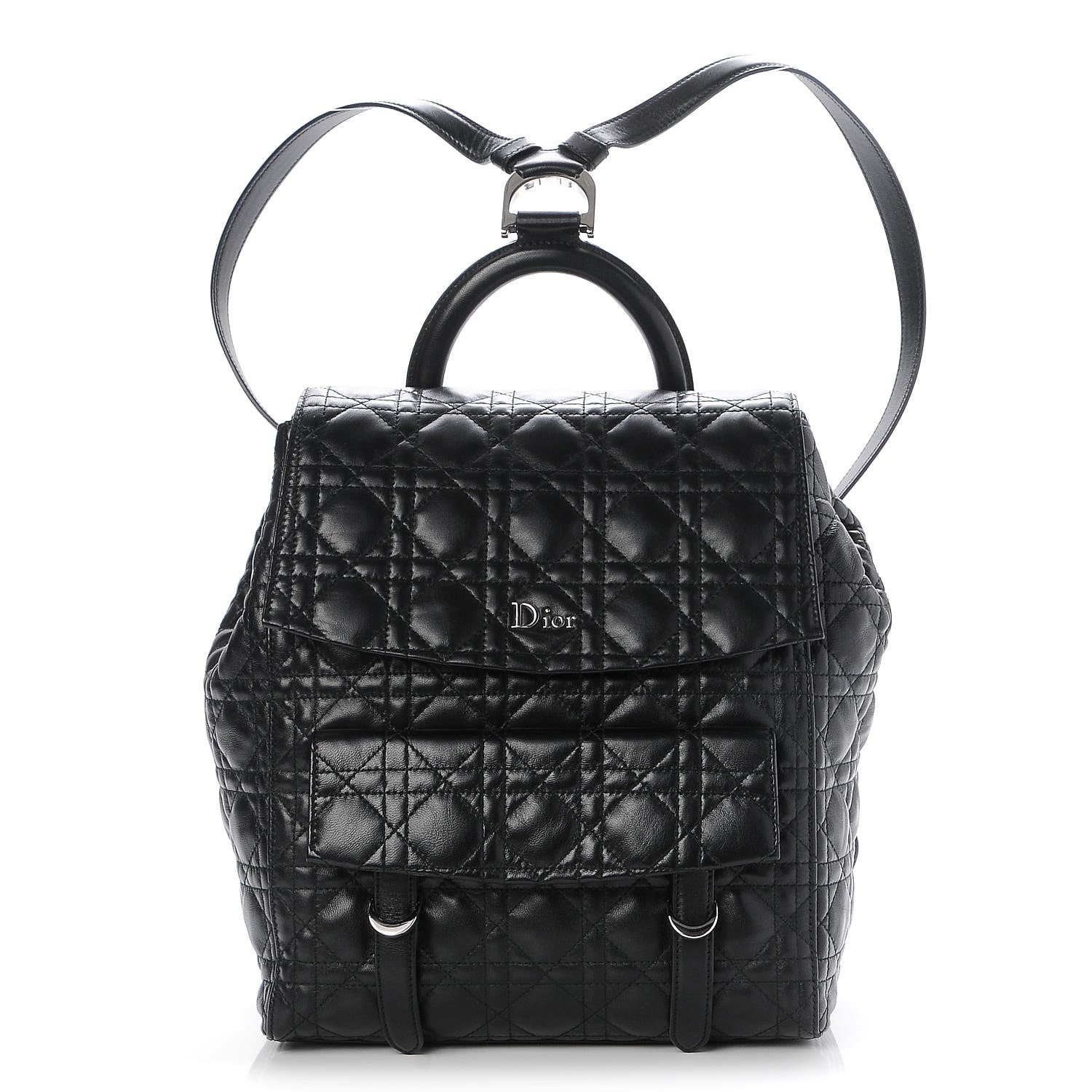 Christian Dior Lambskin Cannage Large Stardust Backpack Black 1 of 8
