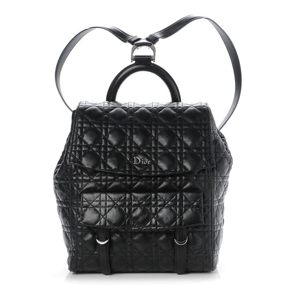 Christian Dior Lambskin Cannage Large Stardust Backpack Black 1 of 8