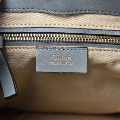 Chloe Suede Calfskin Small Faye Backpack Washed Blue 5 of 14