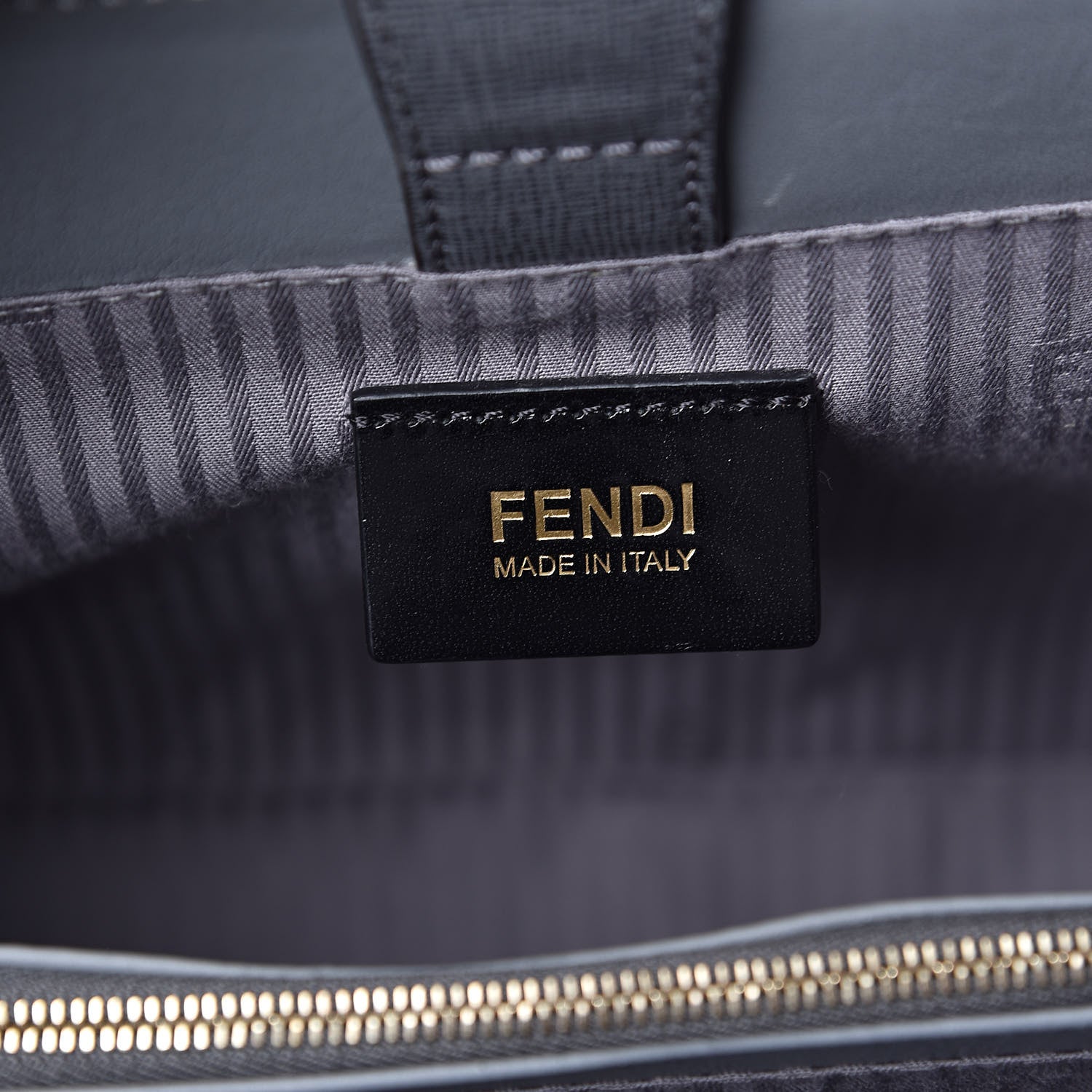 Fendi Vitello Elite Petite 2Jours Tote Grigio Grigio Chiaro 6 of 10