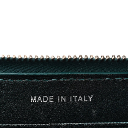 Chanel Iridescent Caviar Quilted Medium Filigree Zip Around Wallet Dark Turquoise 7 of 9