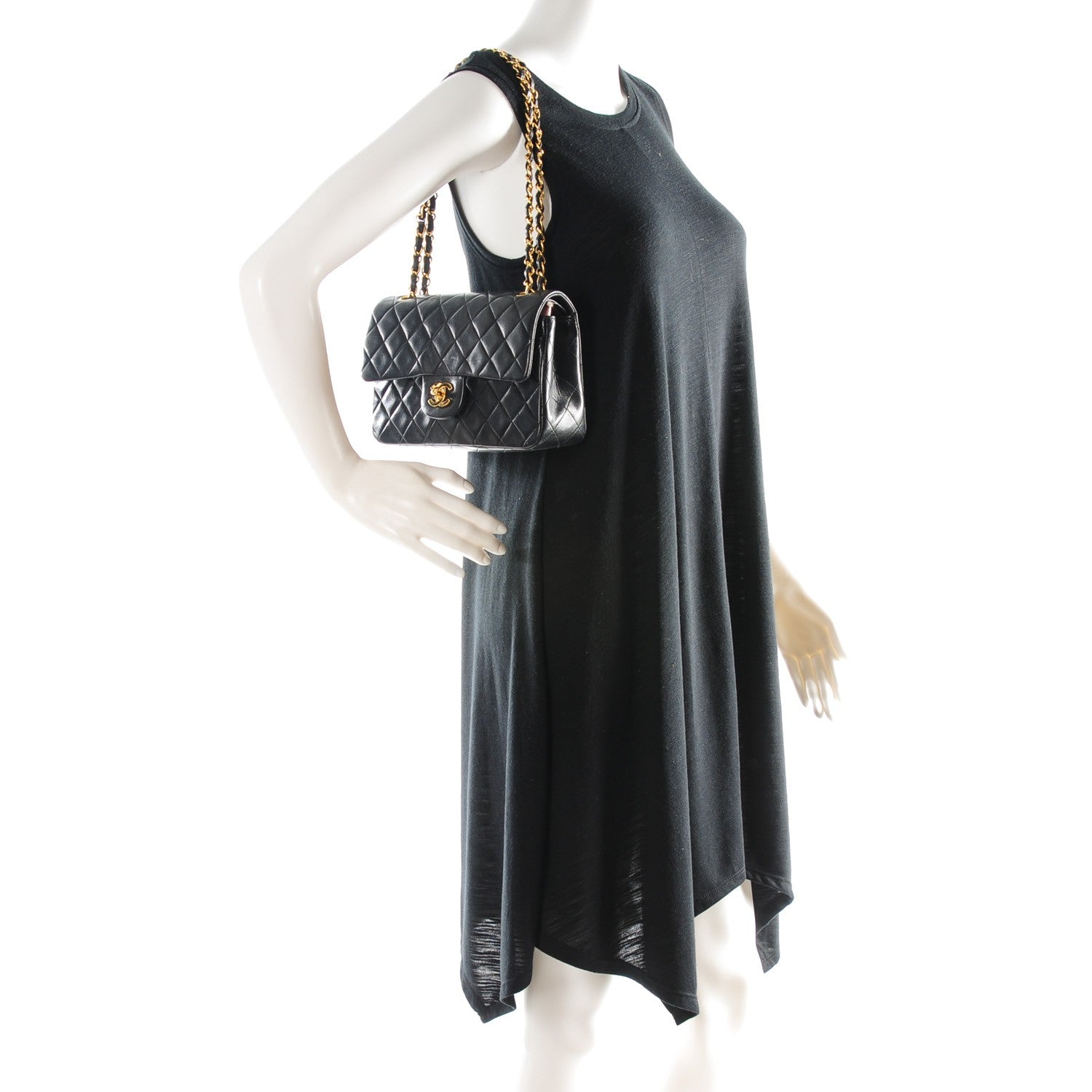Chanel Lambskin Quilted Small Double Flap Black 2 of 9