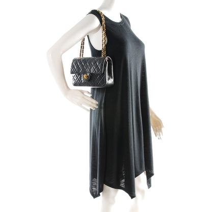 Chanel Lambskin Quilted Small Double Flap Black 2 of 9