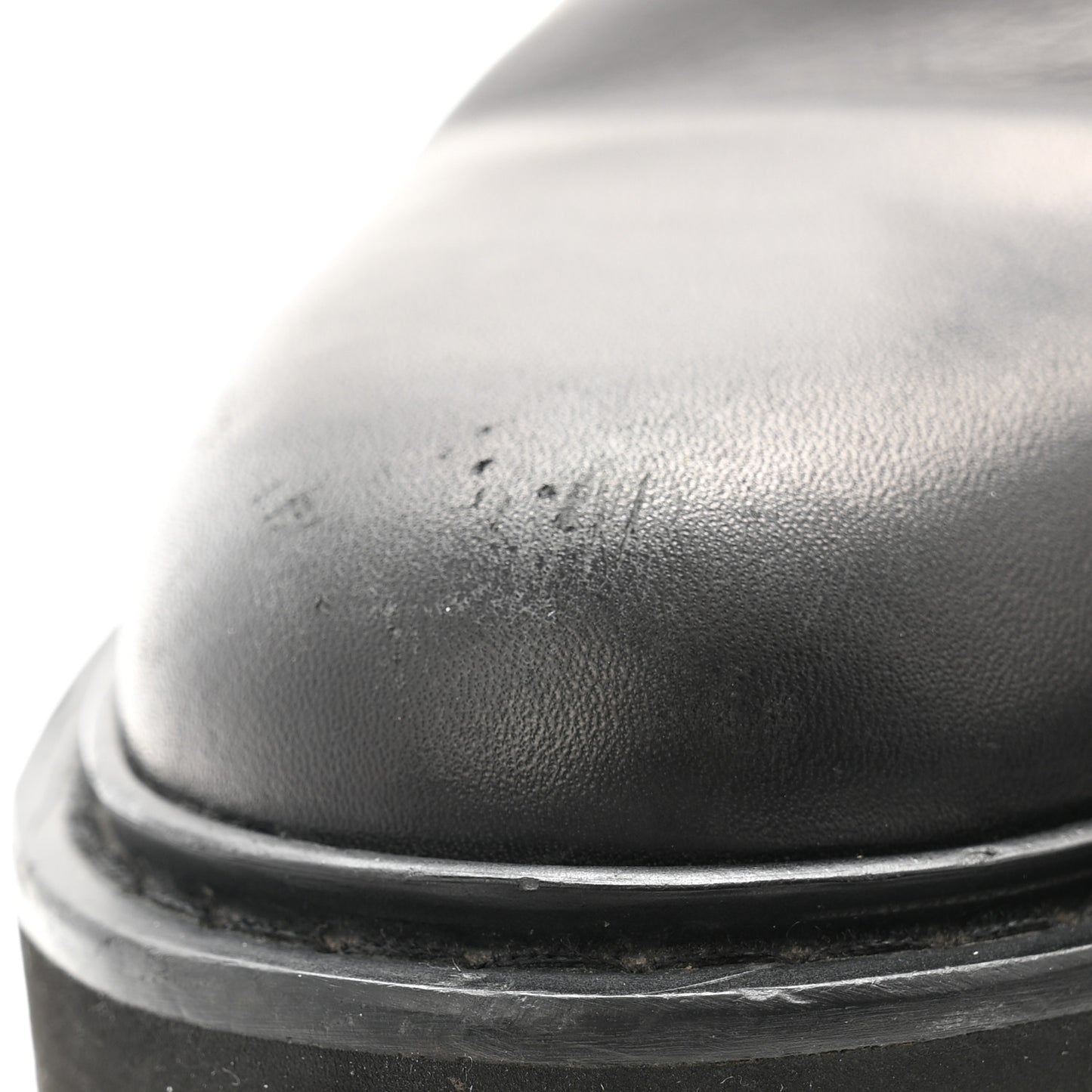 Calfskin Womens VLOGO 35mm Combat Boots 38.5 Black