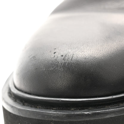 Valentino Garavani Calfskin Womens VLOGO 35mm Combat Boots 38.5 Black 9 of 11