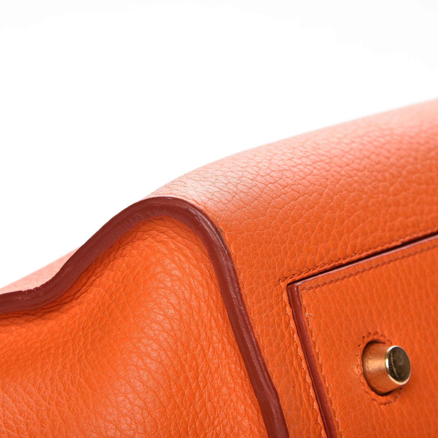 Celine Crisped Calfskin Small Tie Knot Tote Bright Orange 11 of 16