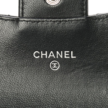 Chanel Lambskin Quilted Flap Card Holder Black 6 of 13