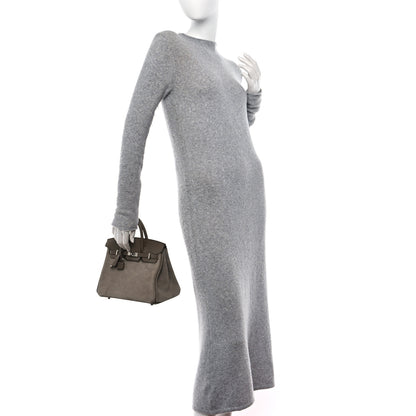 Hermes Veau Doblis Swift Grizzly Birkin 25 Gris Caillou Etoupe 2 of 16