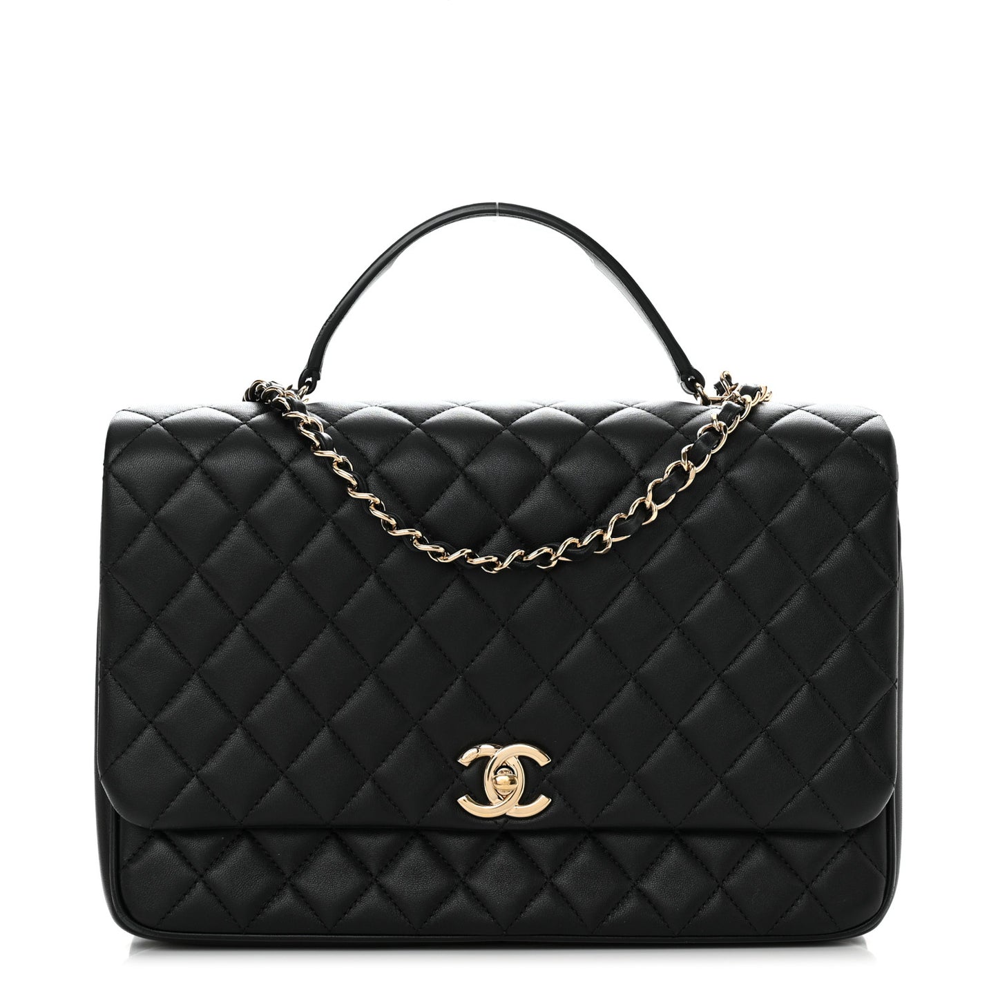 Lambskin Quilted Medium Citizen Chic Flap Black