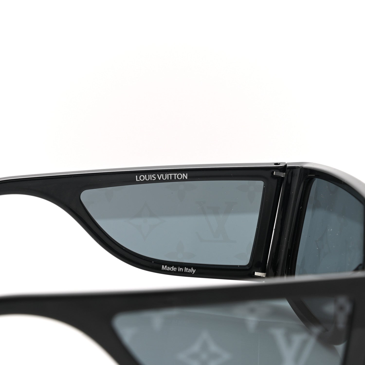 Louis Vuitton Acetate Monogram Sideway Sunglasses Z1451U Black 6 of 9