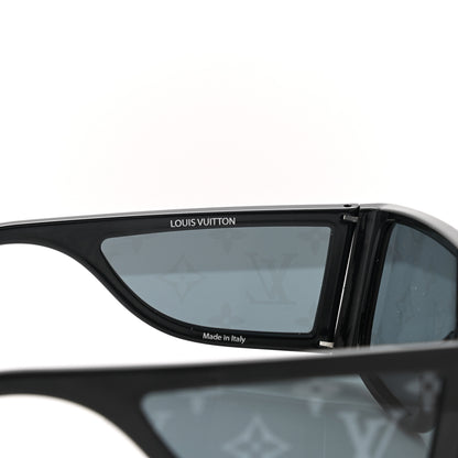 Louis Vuitton Acetate Monogram Sideway Sunglasses Z1451U Black 6 of 9