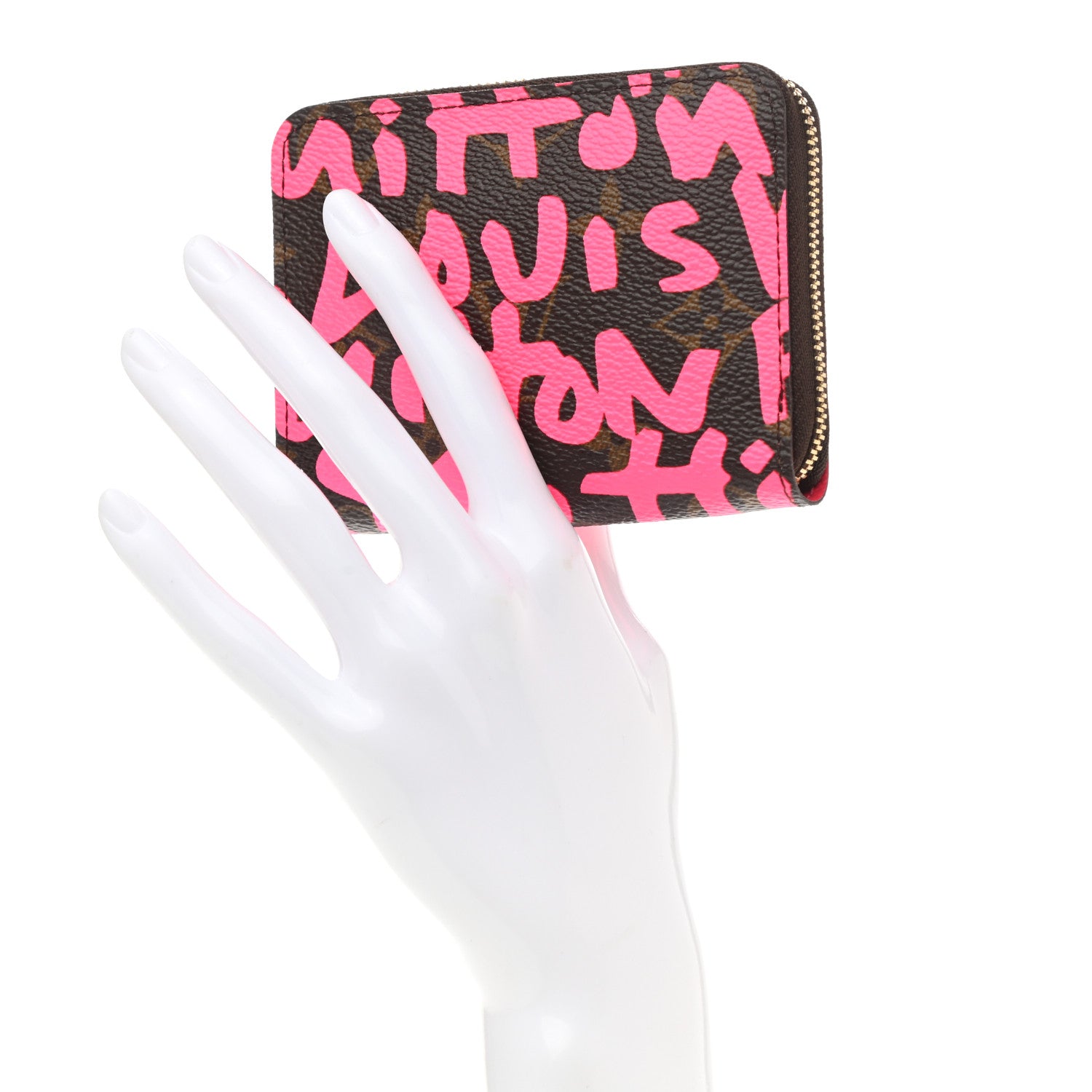 Louis Vuitton Monogram Graffiti Zippy Coin Purse Fuchsia 2 of 7