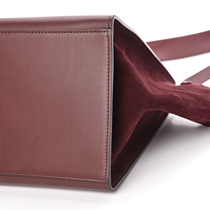 Celine Smooth Calfskin Suede Medium Trapeze Burgundy 7 of 9