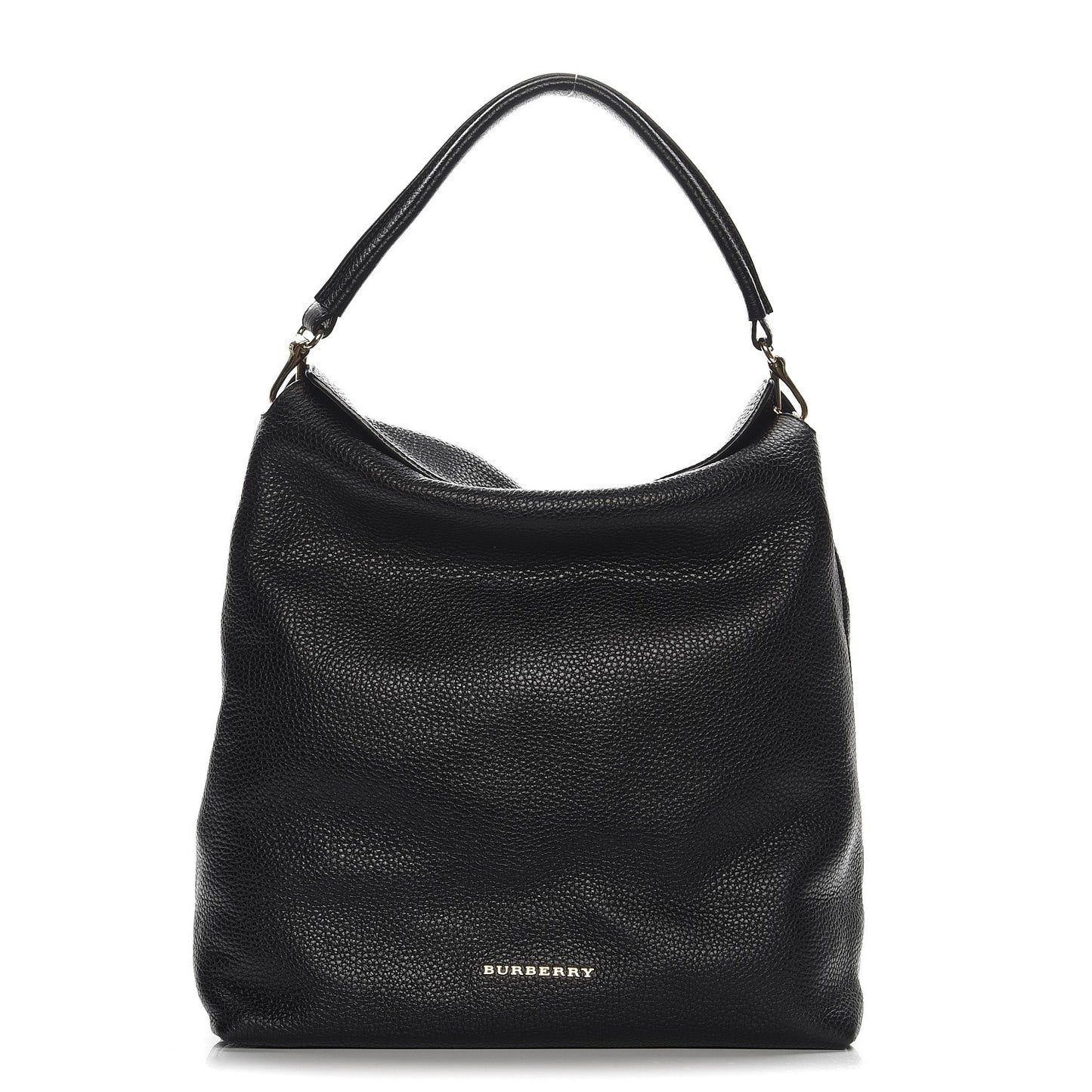 Grainy Calfskin Medium Cale Hobo Black