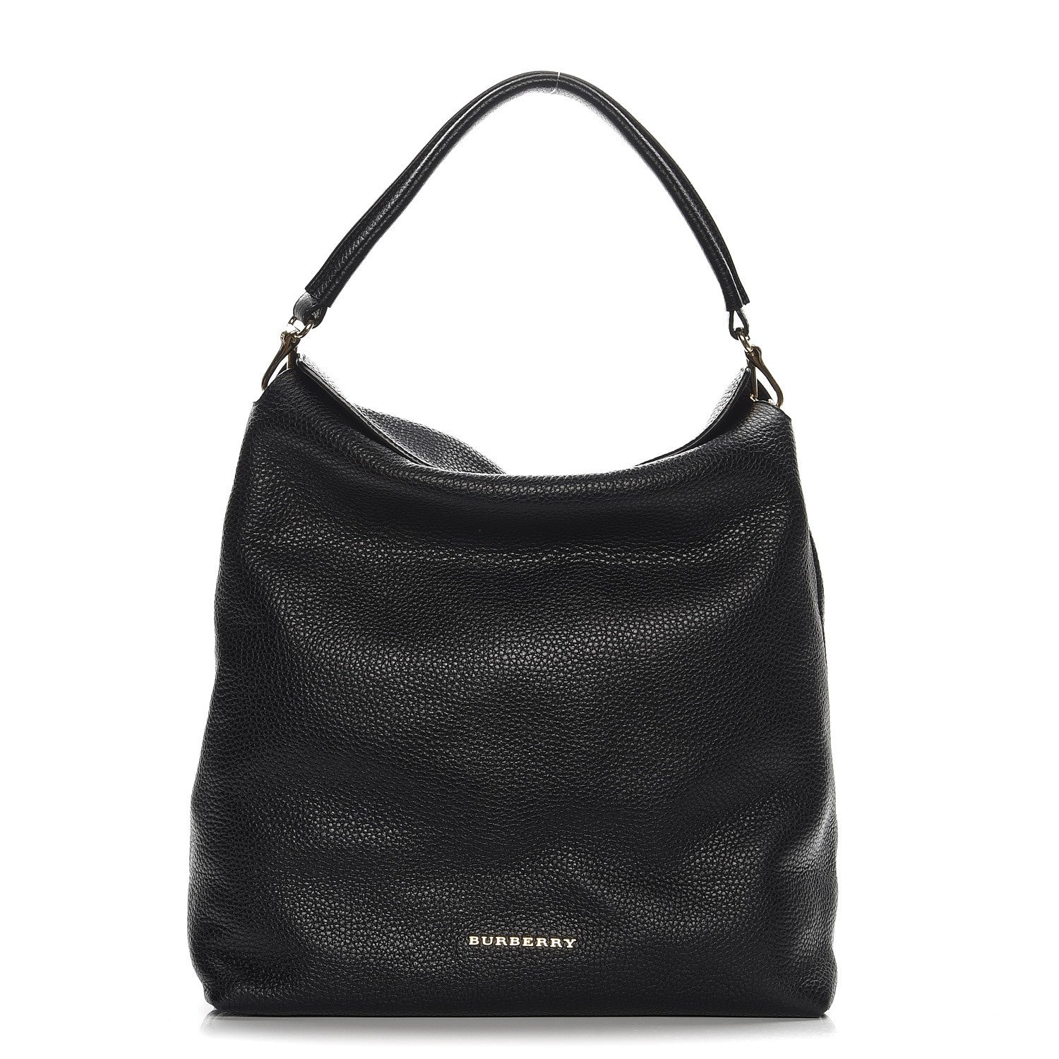 Burberry Grainy Calfskin Medium Cale Hobo Black 1 of 12
