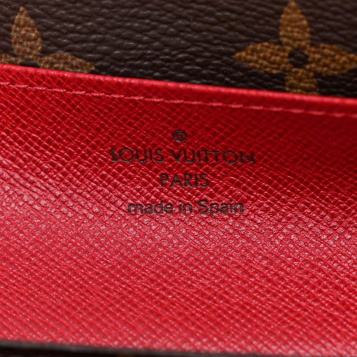 Monogram Emilie Wallet Rouge