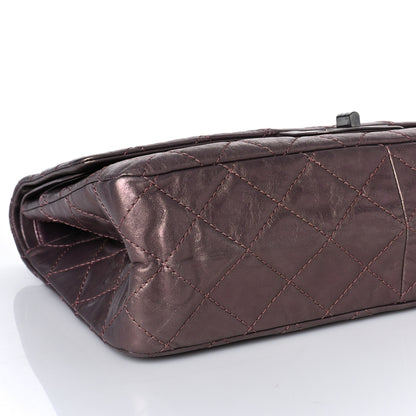 Chanel Metallic Aged Calfskin Quilted 2.55 Reissue 227 Flap Rose Fonce 7 of 9