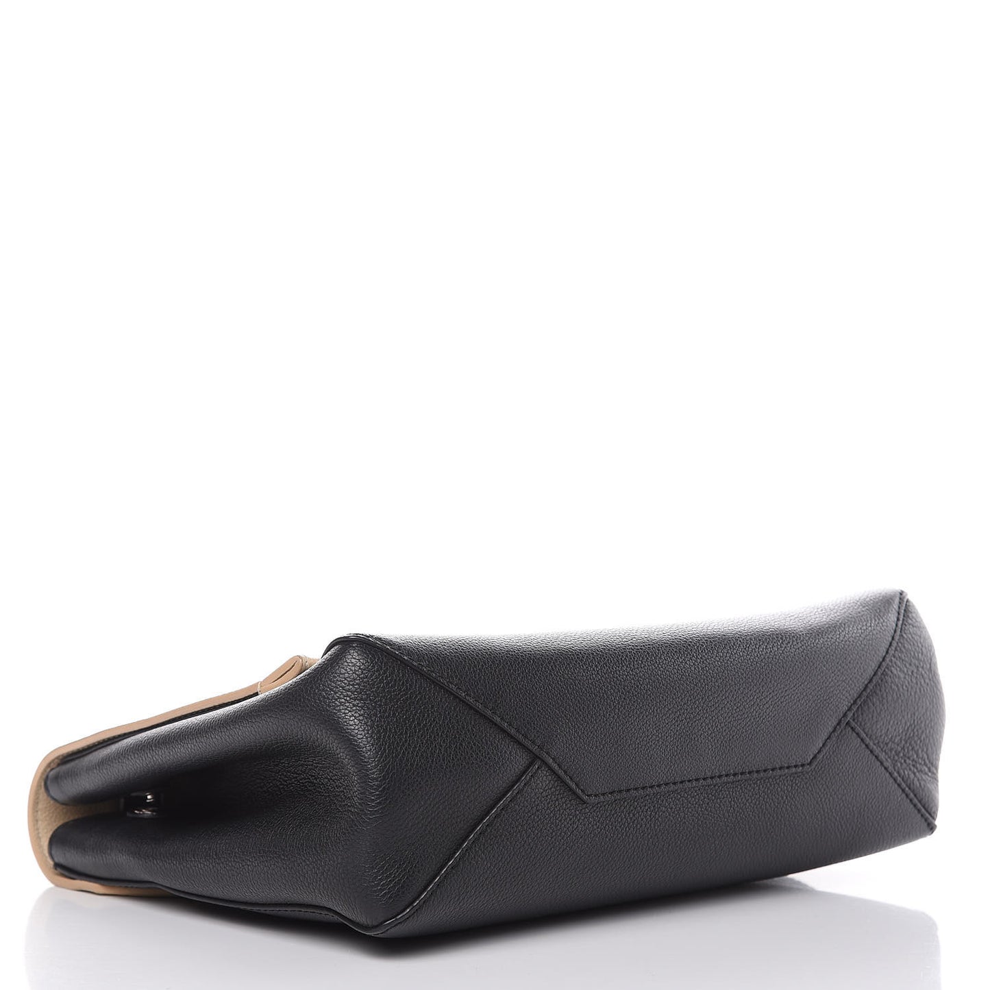 Soft Calfskin Lockme II Top Handle Vanille Black