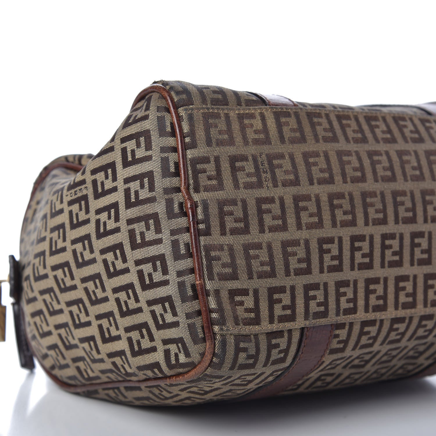 Fendi Zucchino Vitello Small Boston Mogano Panna Bruciato 8 of 11