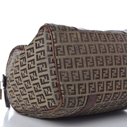 Fendi Zucchino Vitello Small Boston Mogano Panna Bruciato 8 of 11