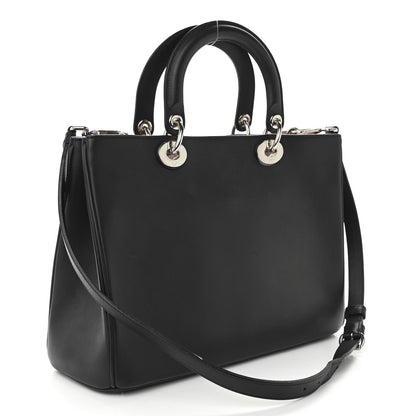 Christian Dior Smooth Calfskin Medium Diorissimo Tote Black Rose Poudre 3 of 12