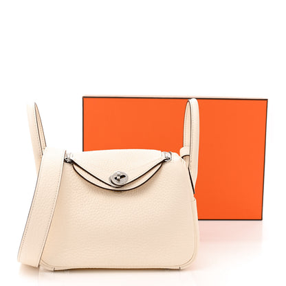 Hermes Taurillon Clemence Mini Lindy 20 Nata 11 of 11