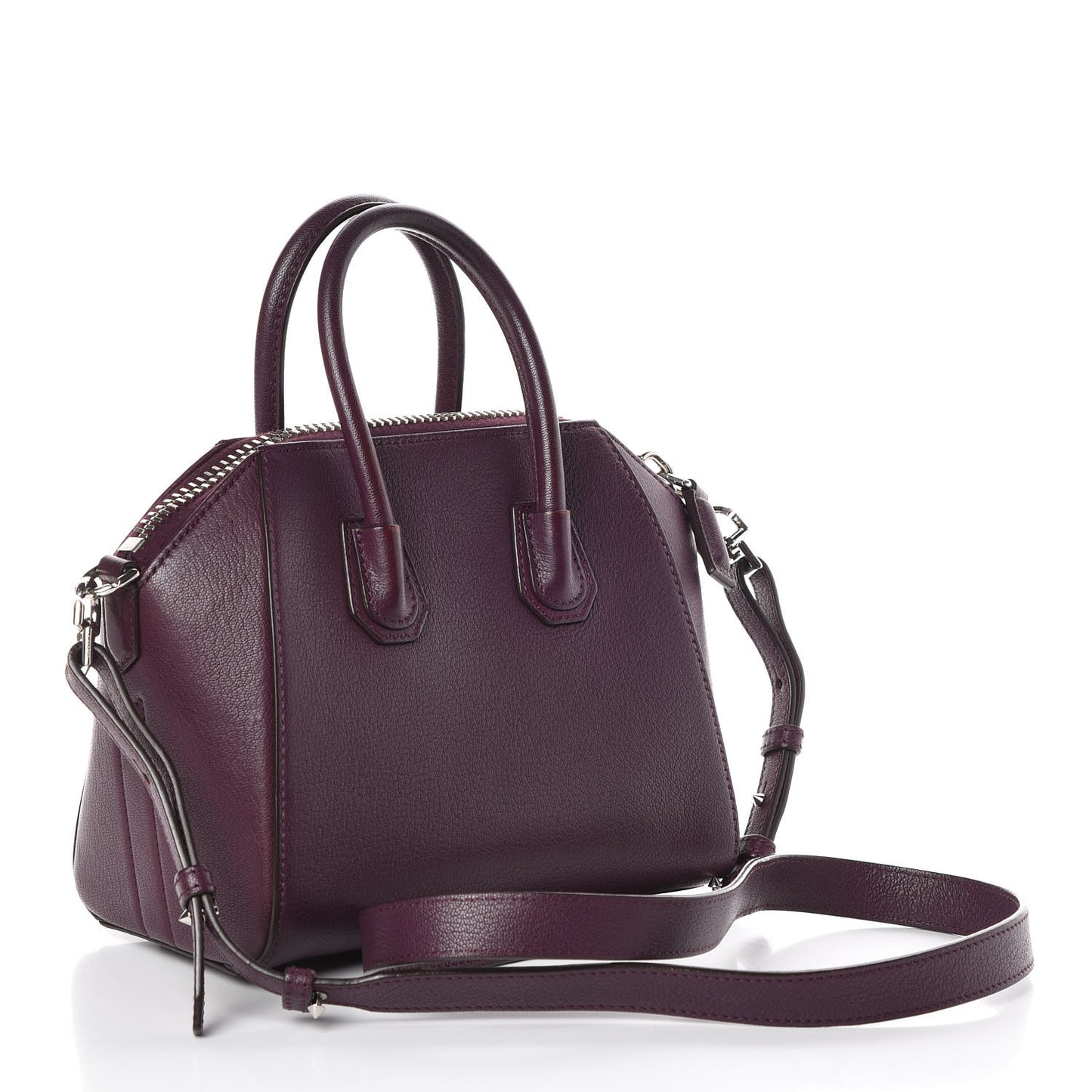 Sugar Goatskin Mini Antigona Dark Purple