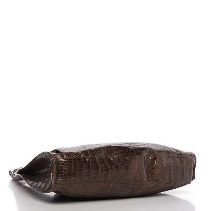 Nancy Gonzalez Crocodile Hobo Brown 5 of 11