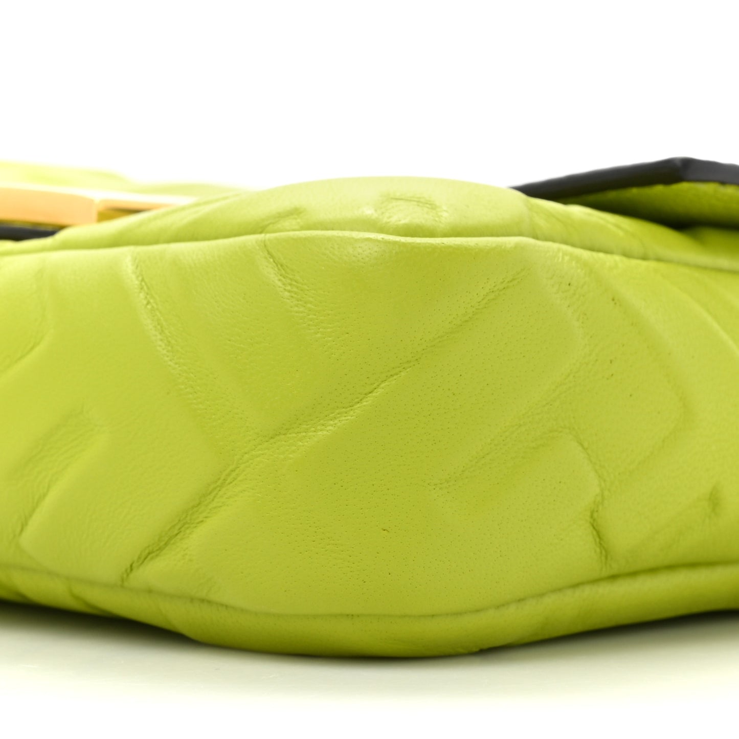 Nappa FF 1974 Embossed Mini Baguette Wasabi