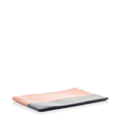 Celine Lambskin Bi-Color Solo Clutch Pouch Terracotta Navy 4 of 8