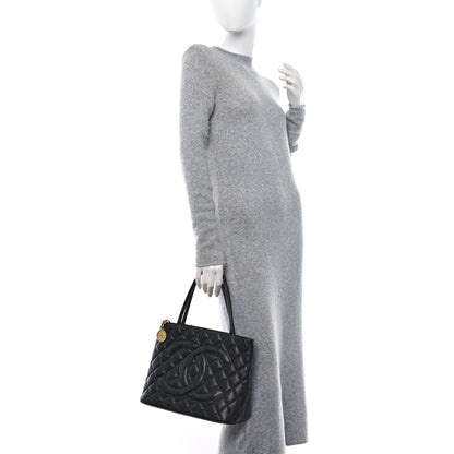 Chanel Caviar Quilted Medallion Tote Black 2 of 14