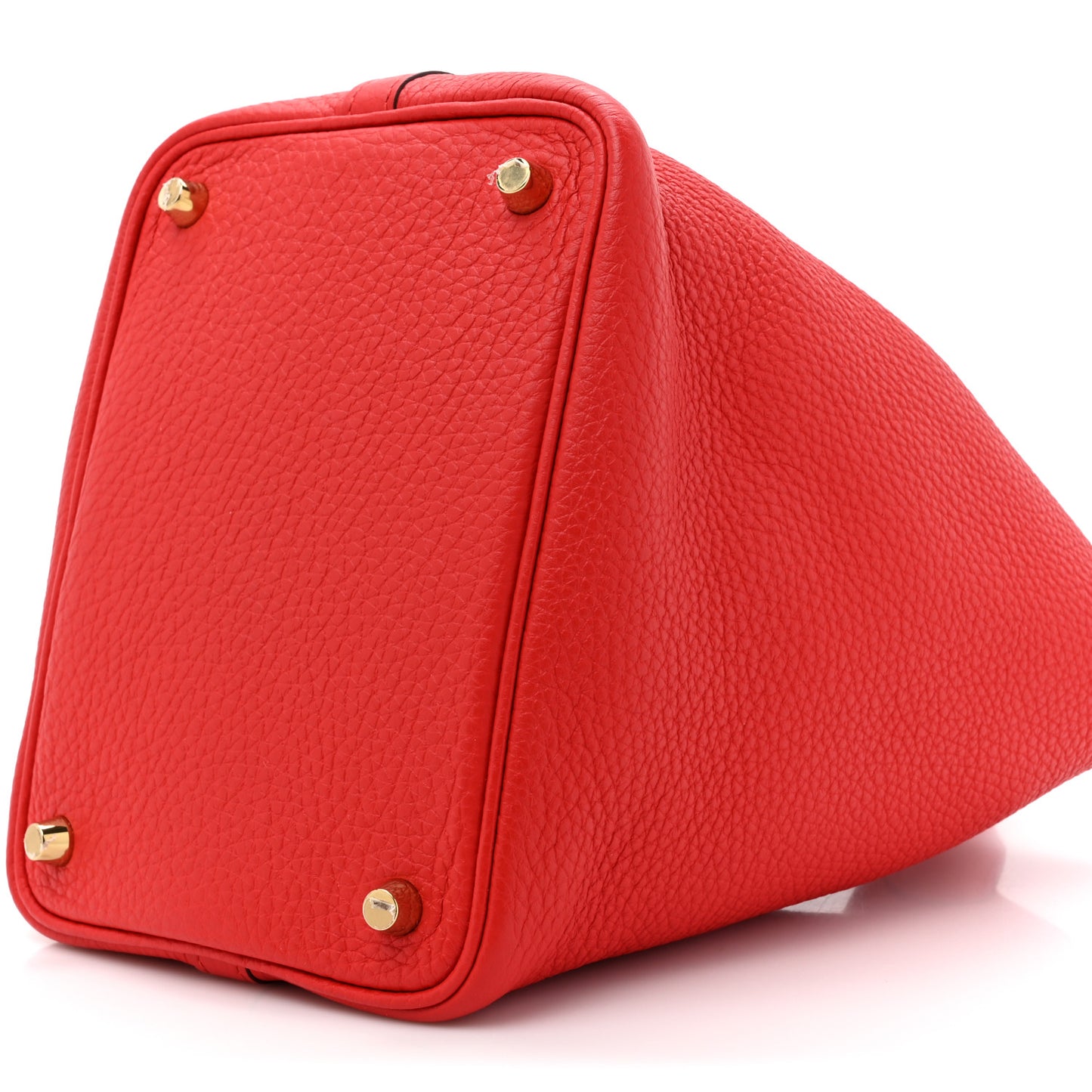 Taurillon Clemence Picotin Lock 18 PM Rouge Tomate