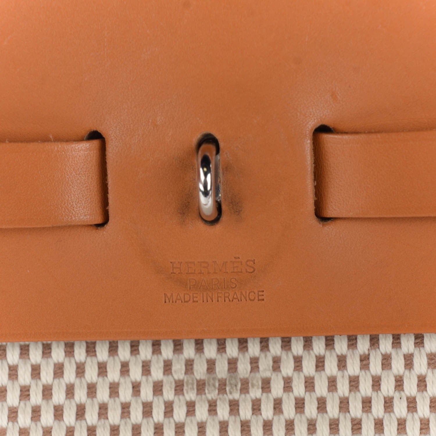 Hermes Toile Vache Calfskin Herbag 30 PM Ebene Natural 8 of 13