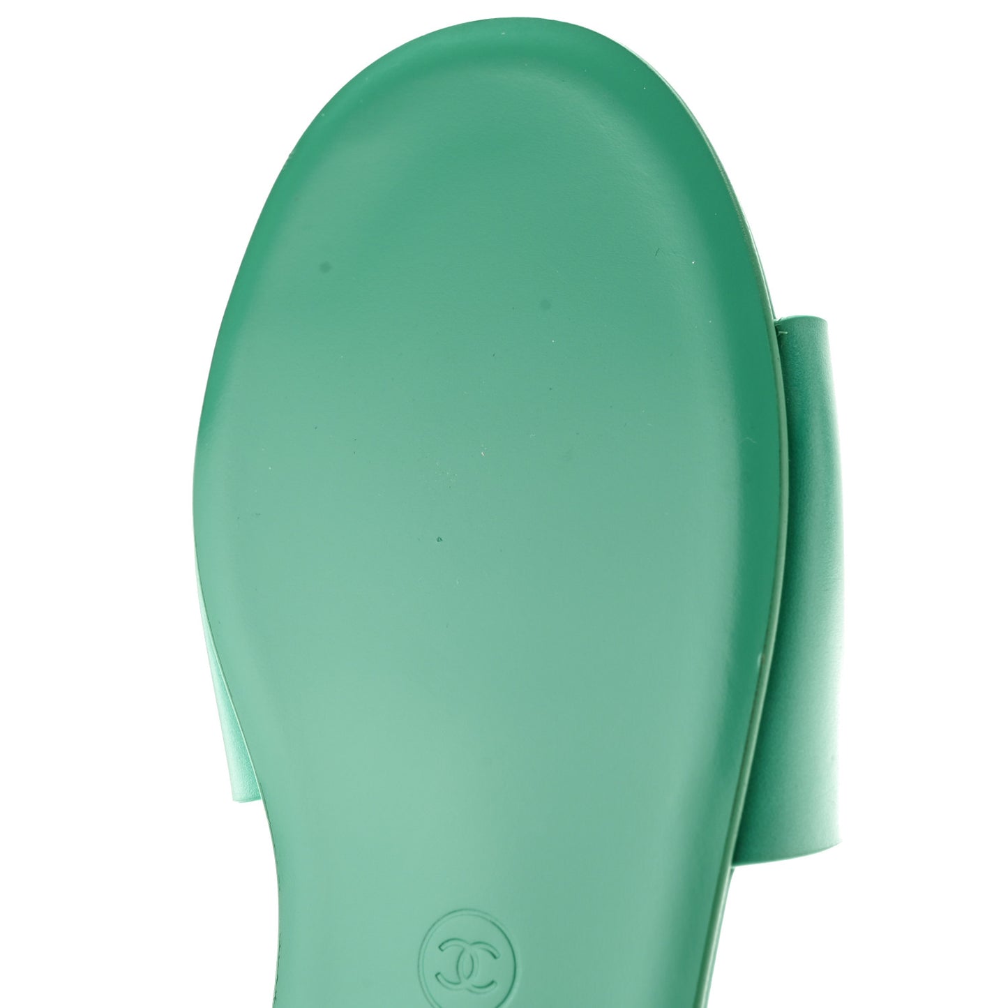Calfskin Patent Calfskin Logo Mules 40 Green White