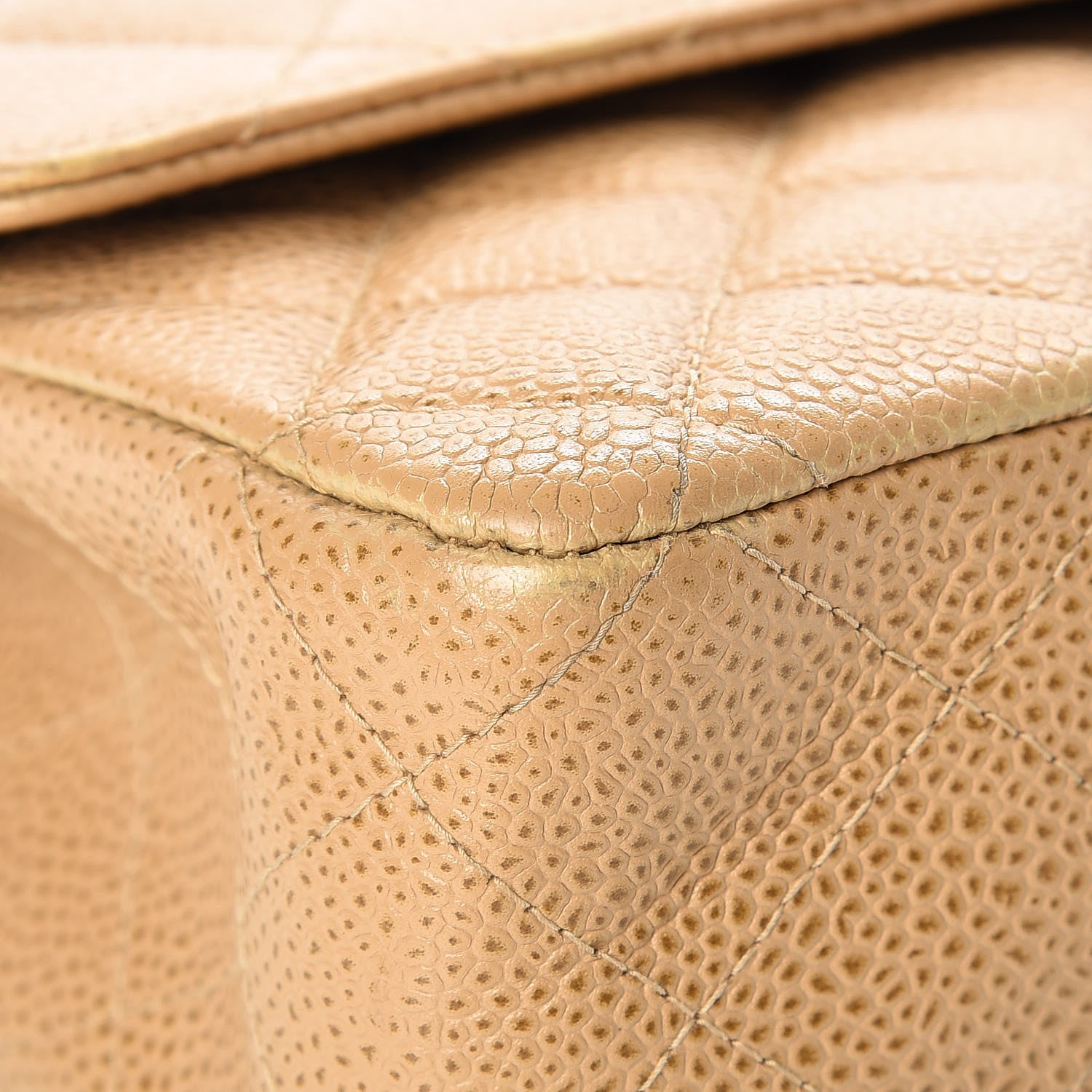 Chanel Caviar Quilted Medium Double Flap Beige 9 of 12