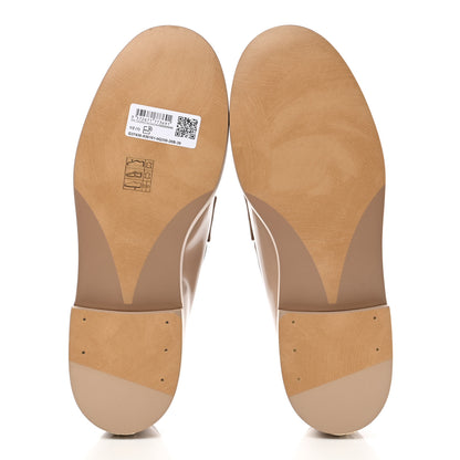 Chanel Shiny Calfskin Logo Loafers 39 Light Brown 5 of 9