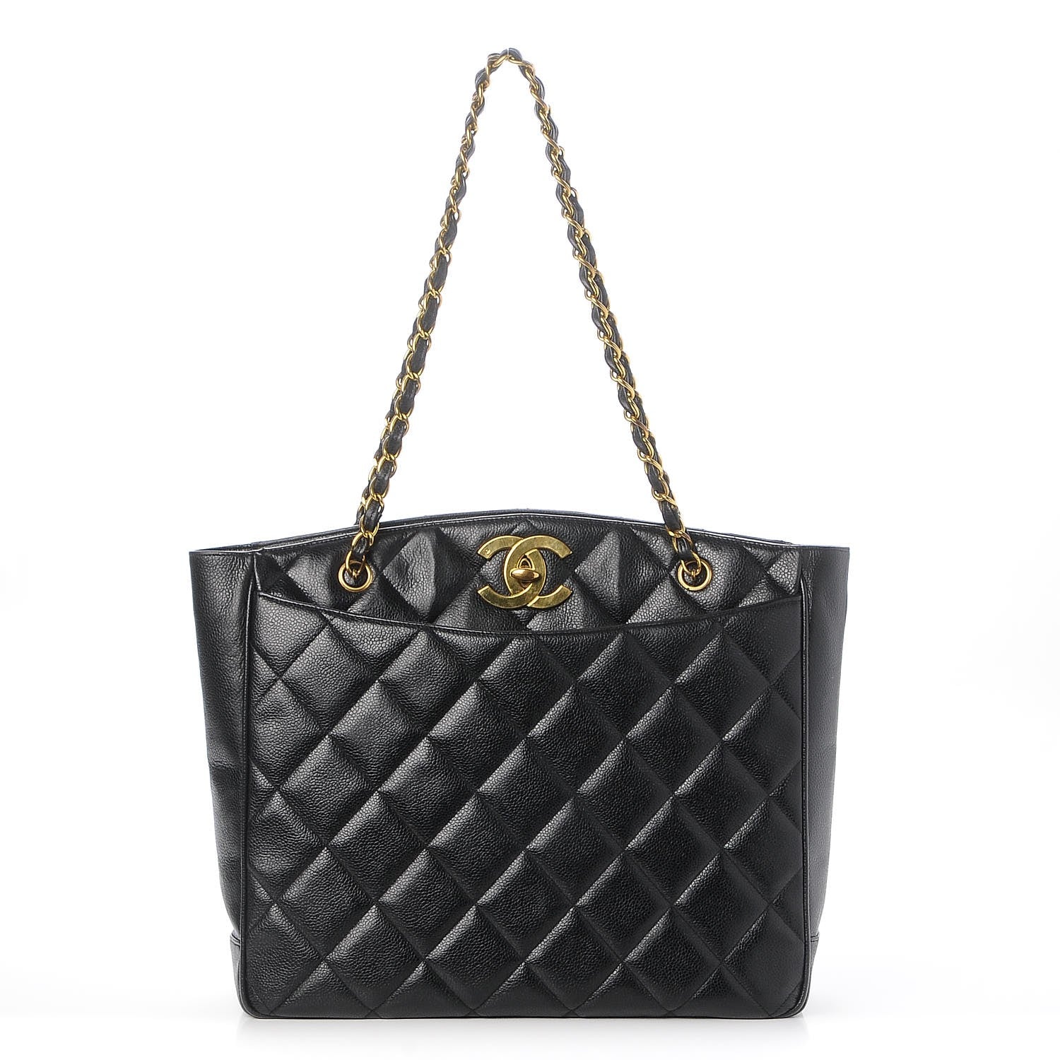 Chanel Caviar Quilted CC Shoulder Bag Black 1 of 8