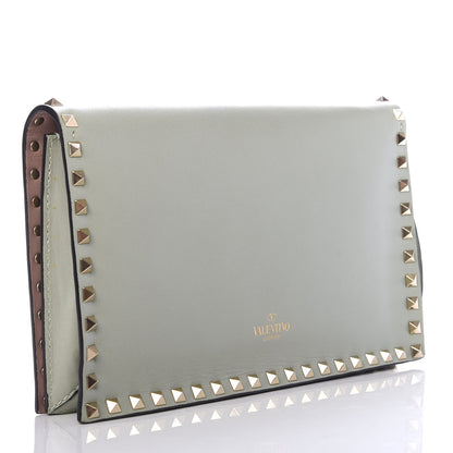 Valentino Garavani Nappa Rockstud Wristlet Clutch Water Green 3 of 6