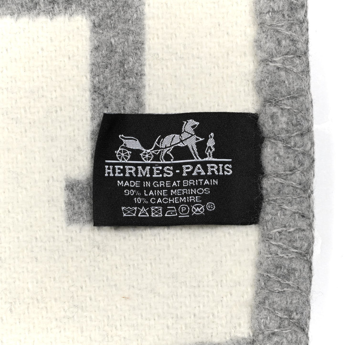 Wool Cashmere Avalon III Blanket Ecru Gris Clair