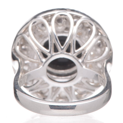 Tiffany Sterling Silver Black Onyx Freshwater Pearl Ziegfeld Ring 49 5 3 of 10