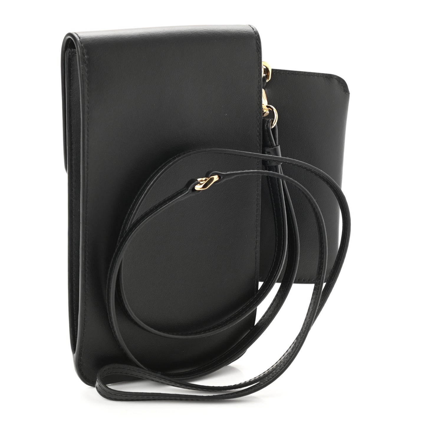 Smooth Calfskin TB Robin Multi Pouch Black