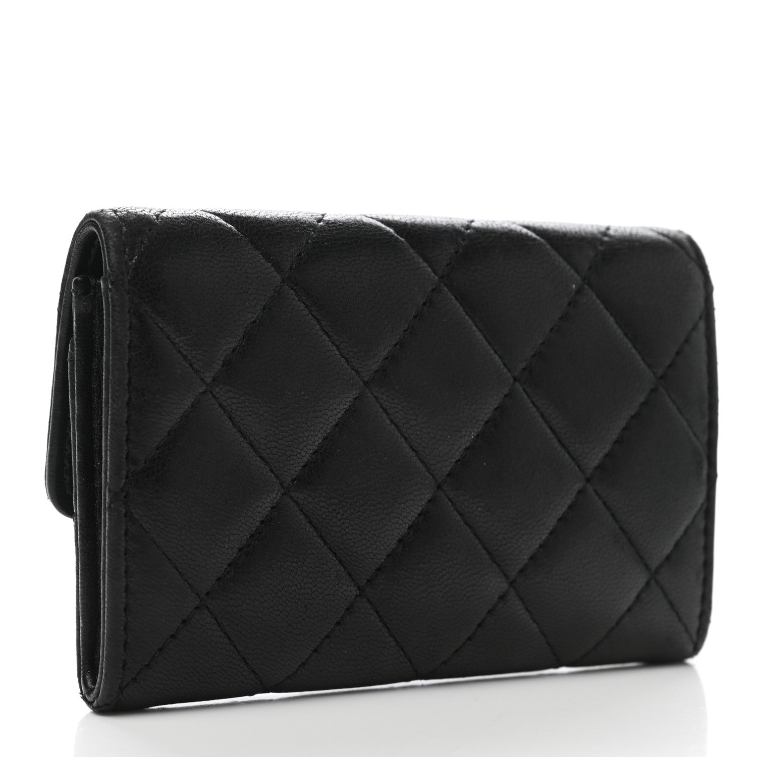 Chanel Lambskin Quilted Flap Card Holder Black 3 of 13