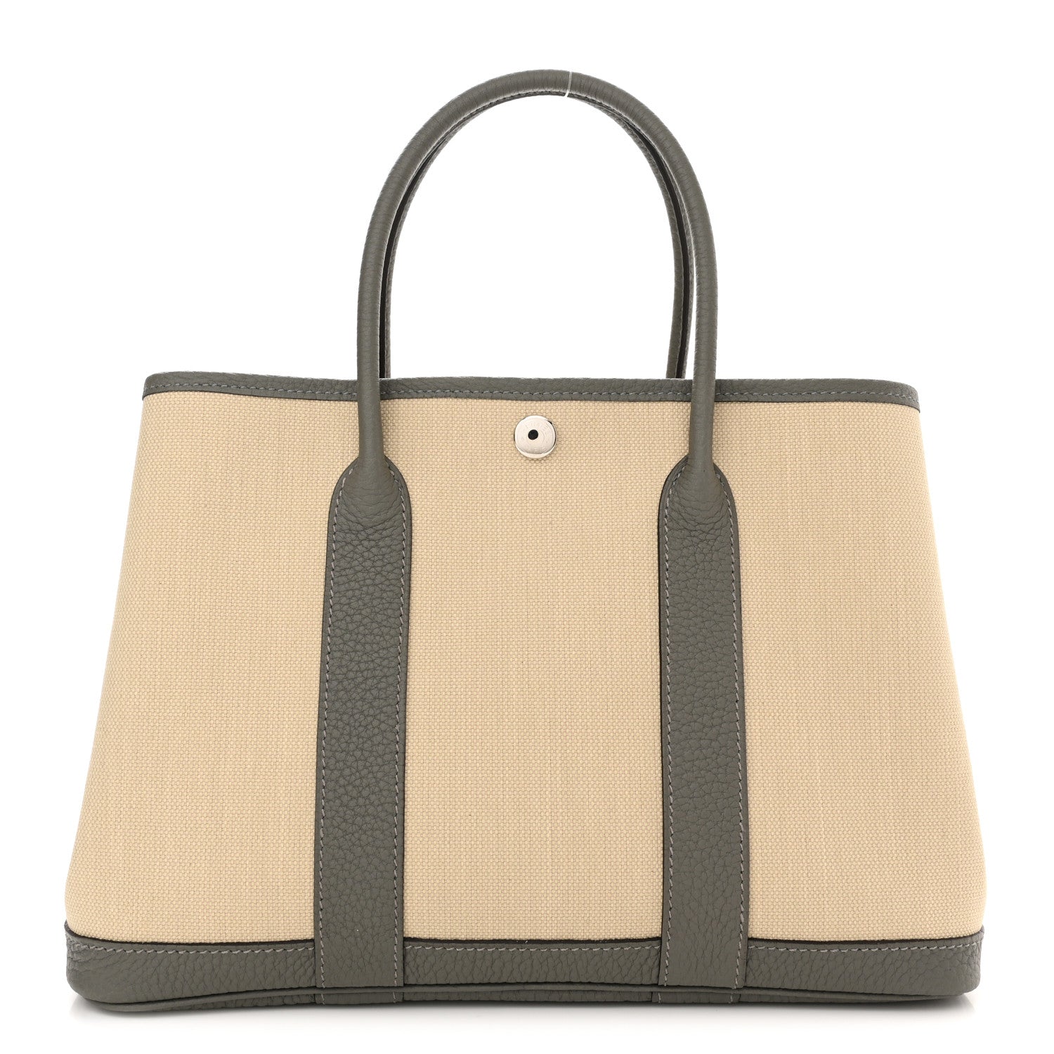 Hermes Toile Militaire Vache Country Garden Party 30 TPM Tote Beton Gris Meyer 1 of 11