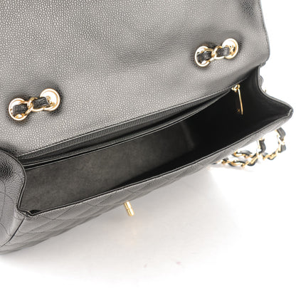Chanel Caviar Quilted Jumbo Single Flap Black 5 of 7