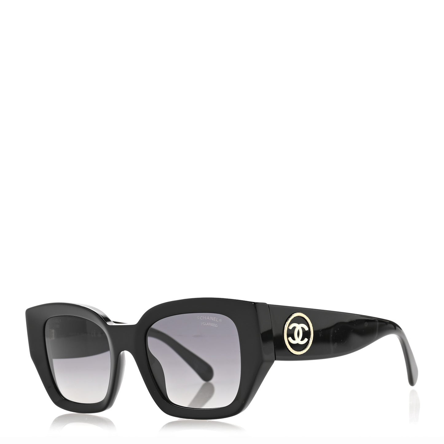 Acetate Polarized Square Sunglasses 5506 Black
