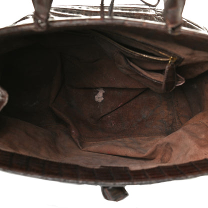 Nancy Gonzalez Crocodile Top Handle Satchel Brown 4 of 16